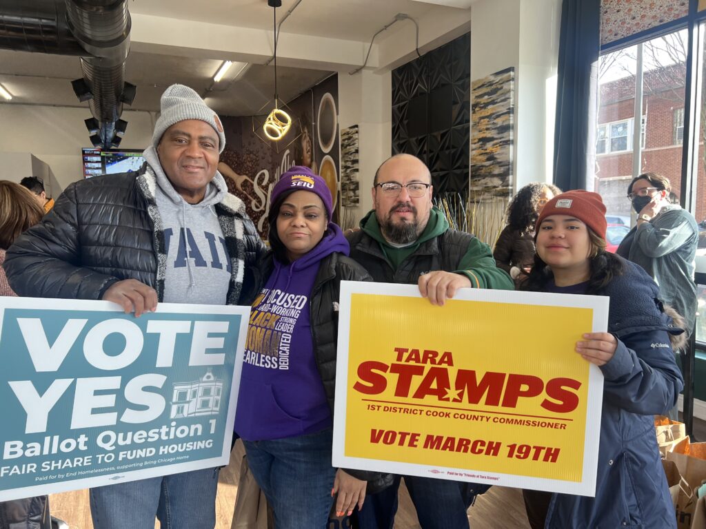 SEIU Local 73 campaigns for Cook County Commissioner Tara Stamps
